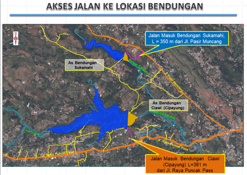 Denah Bendungan Sukamahi &amp; Ciawi